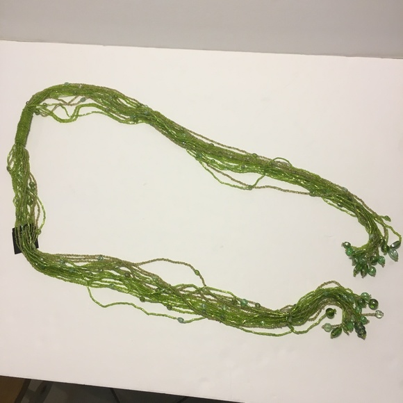 NWT Bijoux Terner green glass / seed bead ethnic l - Picture 7 of 9